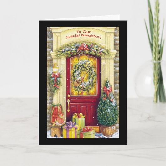Aan Onze Speciale Buren Feestdagen Kaart (Voorkant)