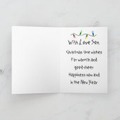 Aan Onze Zoon Feestdagen Kaart (Binnen)