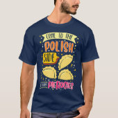 Aan Poolse zijde hebben we Pierogi Pools T-shirt (Voorkant)