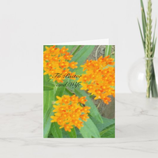 Aan predikant en vrouw bedankkaart (Voorkant)