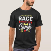 Aan Race en My Corgi Corgi T-shirt (Voorkant)