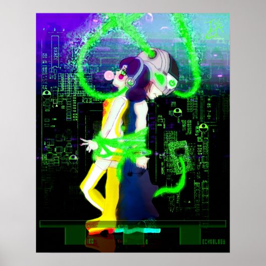 Aan technologie gebonden poster (Voorkant)