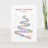 Aan u Alle bladmuziek met een kerststal Feestdagen Kaart (Voorkant)
