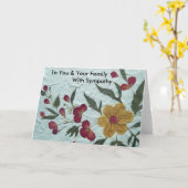Aan u & Uw Familie met sympathiekaart Kaart (Gele Bloem)