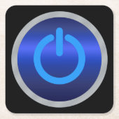 Aan/uit-Button Kartonnen Onderzetters (Voorkant)