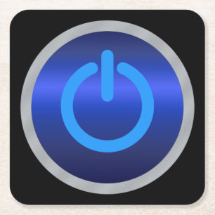 Aan/uit-Button Kartonnen Onderzetters