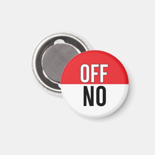 Aan/uit Herinneringsmagneet om de stop uit te zett Magneet (Voorkant / Achterkant)