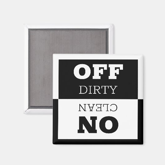 Aan/Uit In-use teken & Clean/Dirk afwasmachine Magneet (Voorkant / Achterkant)