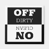 Aan/Uit In-use teken & Clean/Dirk afwasmachine Magneet (Voorkant)