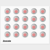 Aan/uit-knop Ronde Sticker (Vel)