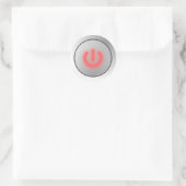 Aan/uit-knop Ronde Sticker (Tas)