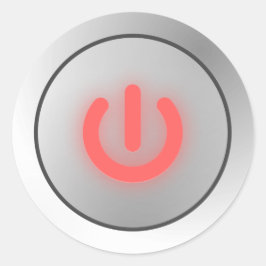 Aan/uit-knop Ronde Sticker
