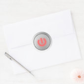 Aan/uit-knop Ronde Sticker (Envelop)