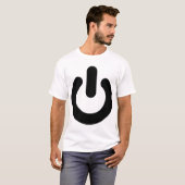 aan/uit-knop t-shirt (Voorkant volledig)
