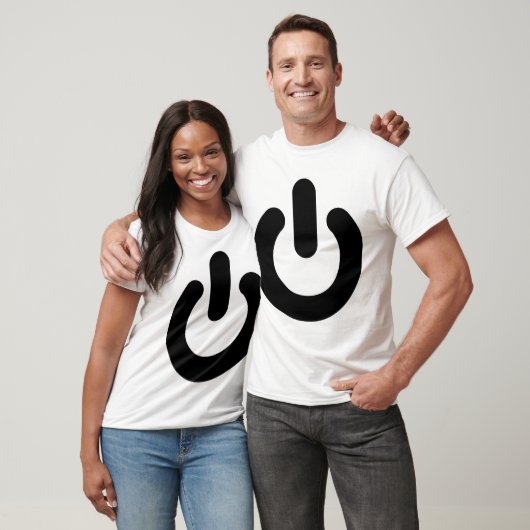 aan/uit-knop t-shirt (Unisex)