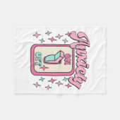 Aan-uit-schakelaar Fun Mental Health Awareness Ret Fleece Deken (Voorkant (Horizontaal))