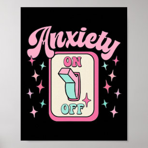 Aan-uit-schakelaar Fun Mental Health Awareness Ret Poster