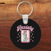 Aan-uit-schakelaar Fun Mental Health Awareness Ret Sleutelhanger (Voorkant)