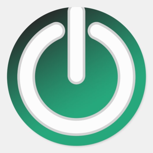 Aan/uit-stand-stroomschakelaar Ronde Sticker (Voorkant)