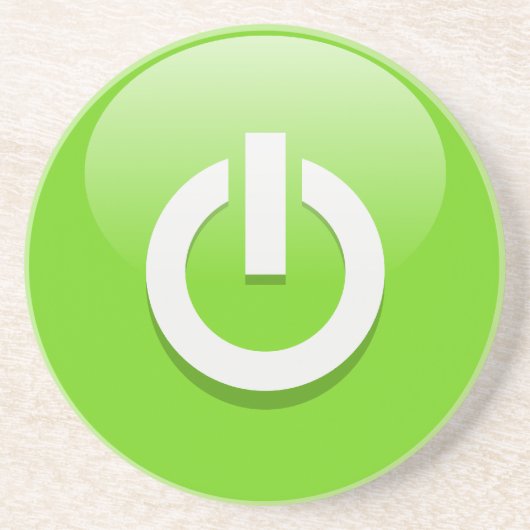 Aan/uit Zandsteen Onderzetter (Voorkant)