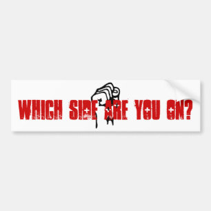 Aan welke kant sta je? bumpersticker