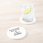 Aan wie Knock Knock Joke Zandsteen Onderzetter (Zijkant)