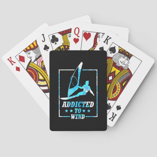 Aan wind gegeven overdracht pokerkaarten (Achterkant)