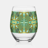 Aan zee Ananas Plezier Wijnglas Zonder Voet (Achterkant)