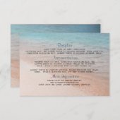 Aan zee bestemming bruiloft details informatiekaartje (Voorkant / Achterkant)