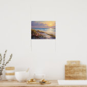 Aan zee bij Sunrise Oil Painting Poster (Keuken)