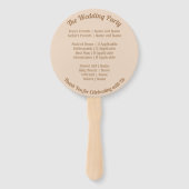 Aan zee bruiloft strandschelpen handwaaier (Achterkant)