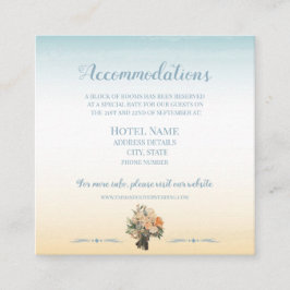 Aan zee bruiloft thema accommodatie Kaart