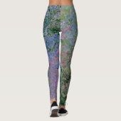 Aan zee geïnspireerde alcoholinkt Abstract Leggings (Achterkant)
