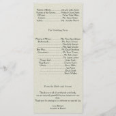 Aan zee in Zand en Aqua Trouwprogramma Programmakaart (Achterkant)