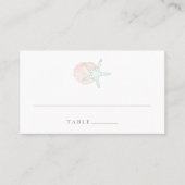 Aan zee Pastels Bruiloft Escort Place Cards Plaatskaartje (Voorkant)