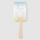 Aan zee thema bruiloft programma Set van fans Handwaaier (Voorkant)