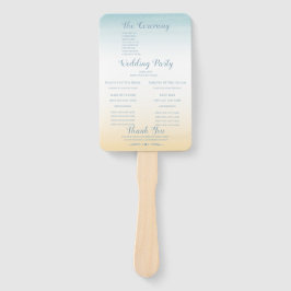 Aan zee thema bruiloft programma Set van fans Handwaaier