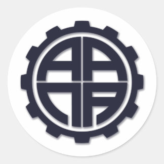 AANA-VISTUIG RONDE STICKER