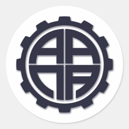 AANA-VISTUIG RONDE STICKER (Voorkant)