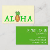 Aanappelreizen op het eiland ALOHA Tropische Hawai Visitekaartje (Voorkant / Achterkant)