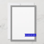 Aanbesteding Afstuderen Navy en Gray Preppy Kaart (Achterkant)