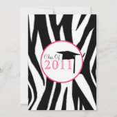 Aanbesteding Afstuderen Zebra Print - Klasse van 2 Kaart (Achterkant)