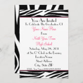 Aanbesteding Afstuderen Zebra Print - Klasse van 2 Kaart (Voorkant / Achterkant)