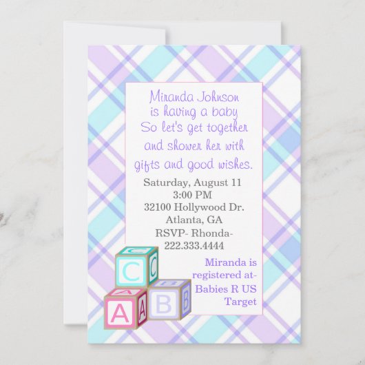 Aanbesteding Baby shower Kaart (Voorkant)