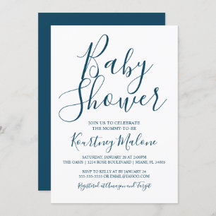 Aanbesteding marinescheepvaart en wit Baby shower Kaart