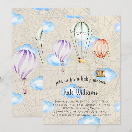 Aanbesteding met Baby shower Kaart (Voorkant / Achterkant)