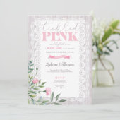 Aanbesteding roze Baby shower Kaart (Staand voorkant)