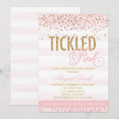 Aanbesteding roze Baby shower Kaart (Voorkant / Achterkant)