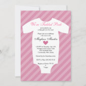 Aanbesteding roze Baby shower Kaart (Voorkant)