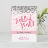 Aanbesteding roze Baby shower Kaart (Staand voorkant)